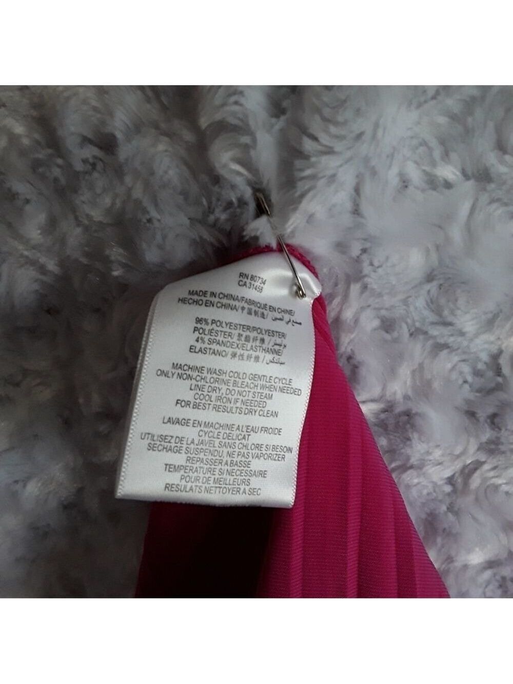 FINAL-Max & Cleo One Shoulder Pink Fuchsia Cocktail Dress Size 8 - Picture 11 of 11